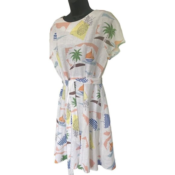 Hobbs womens dress New  Linen Flax size 10 - Picture 2 of 7